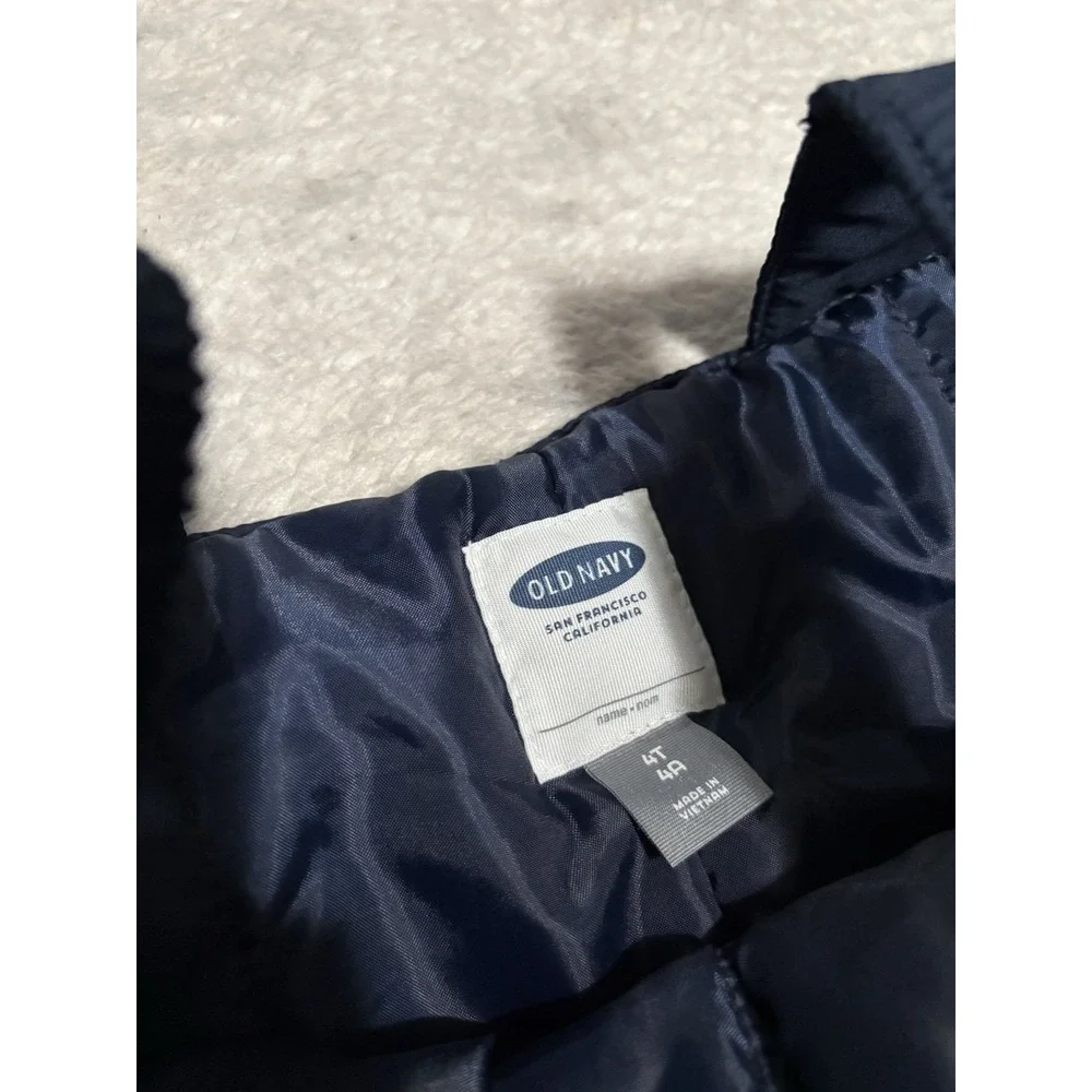 New Old Navy Kids 4T Navy Blue Overall Winter Bibs NWT